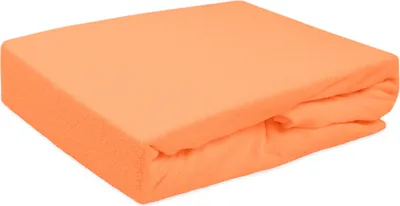 Obrázek produktu pro Prostěradlo s gumou, froté 160x200cm, světle oranžové