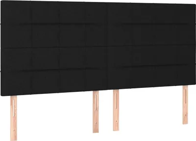 Produktbild von vidaXL Kopfteil Schwarz 180 x 5 x 118/128 cm Stoff