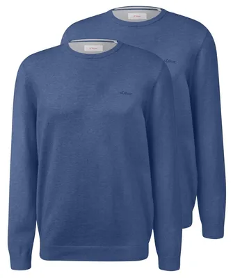 Produktbild von s.Oliver 2er Pack Basic Pullover Angenehm weiches Material , Regular Fit mit Rundhalsausschnitt, Vielseitig kombinierbares Basic