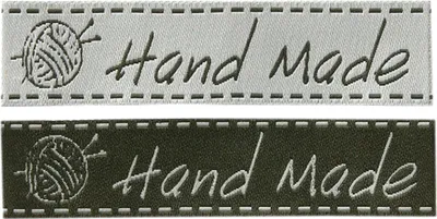 Produktbild von Mono Quick 02223 Hand Made, 2 Stück, Bügelbild, Patch, ca. 5,9 x 1,4 cm Handmade Label
