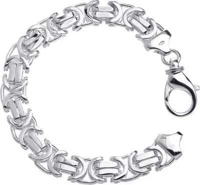 Produktbild von SILBERKETTEN STORE Königskette Armband, flach 11mm - 925 Silber, Länge wählbar - 23cm
