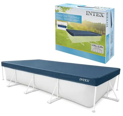 Produktbild von Intex 28039 Universelle Abdeckplane Rechteckig für Aufstellpools 450x220 cm