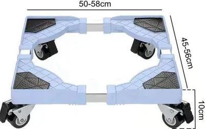 Produktbild von WISFOR Waschmaschine Sockel Rollbar Verstellbar Podest Basis für Kühlschrank,Waschmaschinen Untergestell bis 300kg