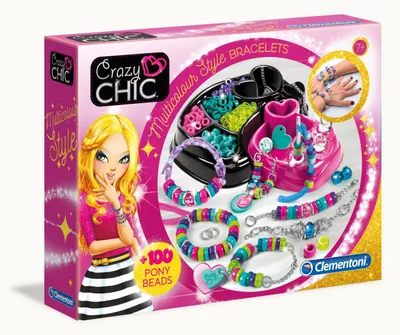 Zdjęcie produktu dla Kolorowe Bransoletki Dla Dzieci Crazy Chic - Clementoni