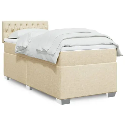 Produktbild von Möbel Boxspringbett mit Matratze Creme 90x190 cm Stoff - Polsterbett 3288055
