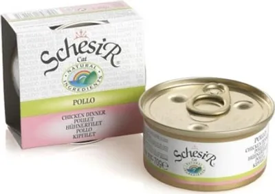 Produktbild von Schesir Dose in Brühe Hühnerfilet 70g