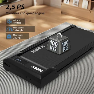 Immagine prodotto di Tapis roulant da incasso sotto il tavolo - Walking Pad - Inclinazione automatica del 9% - 6 km/h - Silenzioso - Bluetooth e altoparlanti - Display - Non pieghevole
