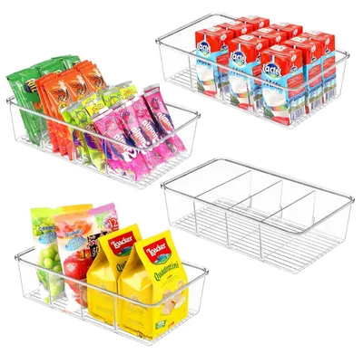 Image de Boîtes de rangement transparentes pour snacks (lot de 4)