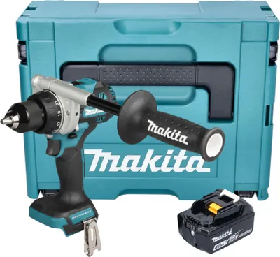 Image de Makita DDF 492 M1J Perceuse-visseuse sans fil 18 V 141 Nm Brushless + 1x batterie 4,0 Ah + Makpac - sans chargeur