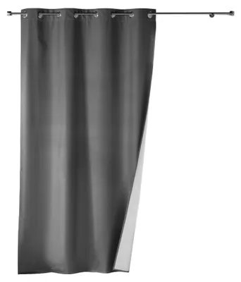 Obrázek produktu pro Záclona na průvlečných kroužcích ICEMOUNT CHARCOAL GREY, 140 x 260 cm, termoizolační