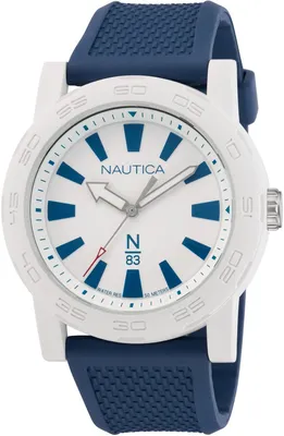 Produktbild von Nautica Herren Armbanduhr napatf201 Ø 44 mm Quarz Datum Wasserdicht 10 ATM Blau