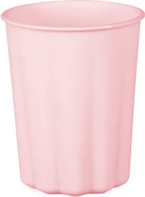 Produktbild von 4 gewellte pastellrosa Plastik Partybecher