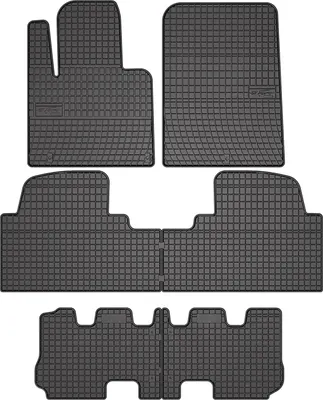 Image de Tapis de sol en caoutchouc OMAC pour Kia Sorento 2015-2020 Tapis de sol en caoutchouc noir 6 pièces