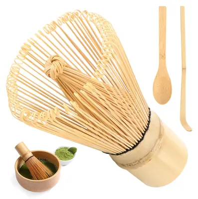 Produktbild von Matcha-Set mit Bambusbesen, Löffel und Teelöffel