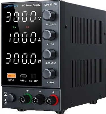 Obrázok produktu pre Nastaviteľný zdroj jednosmerného prúdu, výstupné napätie 0~32V, výstupný prúd 0~10A, čierny DPS3010U, 220V
