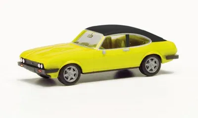 Produktbild von Herpa PKW Ford Capri Venyldach, daytonagelb 420570