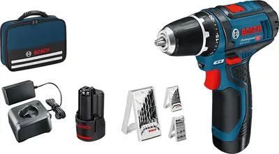 Obrázok produktu pre Akumulátorová vŕtačka Bosch GSR 12V-15 vrátane akumulátora 2x2,0 Ah + 39 ks príslušenstva + nabíjačka