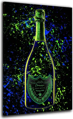 Produktbild von Pop Art Flasche Wandbild Leinwandbild Kunst Deko XL: 60x90x4cm