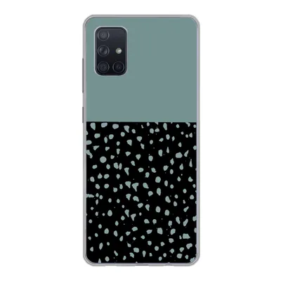 Produktbild von MuchoWow® Handyhülle Schutzhülle Hülle für Samsung Galaxy A71 Polka dots - Grün - Schwarz Silikon Softcase Handy Hülle - Kartenbesitzer