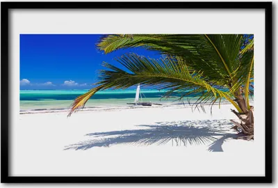 Produktbild von Bild 60x40 MDF-Rahmen Wandkunst Palm Beach Landschaft