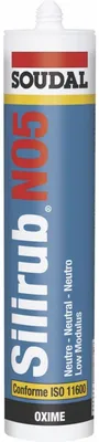 Image de Mastic Silicone Soudal Silirub étanchéité Sanitaire Durable - Soudal