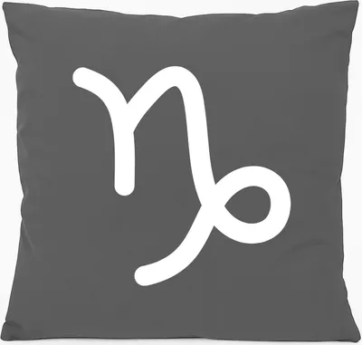 Produktbild von Huuraa Kissen Steinbock Sternzeichen Zeichen 40x40cm mit Füllung Steel Grey Baumwolle Dekokissen Geschenkidee