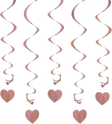 Produktbild von Oblique Unique 5 Girlande Spiral Deckenhänger mit Herz - rosé gold