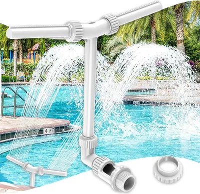 Produktbild von Beleuchteter Doppelkopf-Poolbrunnen mit 360° Kugelgelenken, einstellbar, 1,5-Zoll Anschluss
