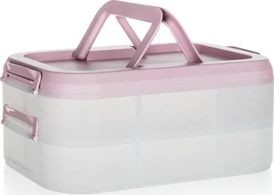 Produktbild von Bankett-Party-Box Culinaria 40 x 28 x 17,8 cm, rosa Deckel