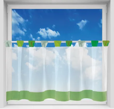 Produktbild von Bistrogardine mit Schlaufen, Größe: 150x45cm, Farbe: Grün