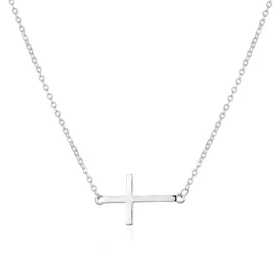 Produktbild von Silberne Halskette mit Kreuz AGS1532/47.
