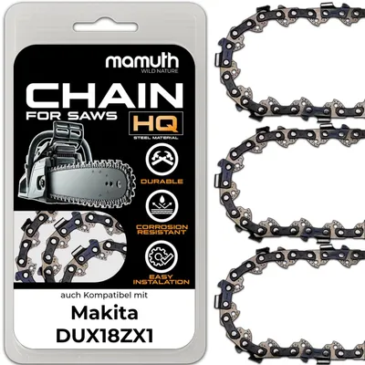 Obrázek produktu pro 3x pilová řetězka, řetězová pila, 30 cm, 1,1 mm, 3/8", 45 TG, pro Makita DUX18ZX1