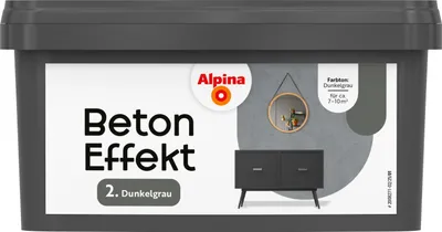 Produktbild von Alpina Effektfarbe Beton Effekt Dunkelgrau 1L