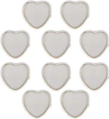 Immagine prodotto di Bottoni a forma di cuore in plastica, confezione da 10 pezzi