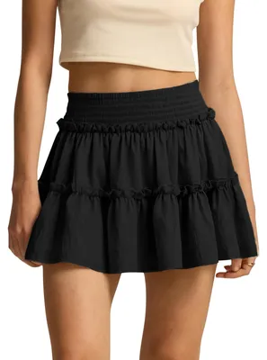 Produktbild von Damen A-Linien Stretch Minirock mit Hoher Taille