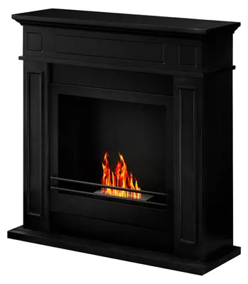 Produktbild von Jefferson - Bioethanol-Holzboden-Kamin 89,5x28xH90,5 cm, schwarz