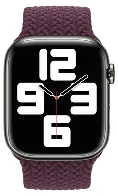 Productafbeelding van Apple Gevlochten solobandje voor de Apple Watch | 38/40/41/42 mm - Maat 1 - Dark Cherry