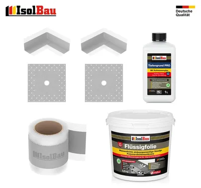 Dichtset Flüssigfolie 5,5 kg Dusche Dichtband Dichtfolie Tiefengrund Dichtecke