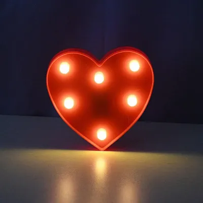 Image de LED NEON lettres - lumière rouge - cœur
