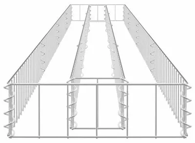 Produktbild von Gegalvaniseerde Stahl-Tuinborder - 360 x 30 x 10 cm - Silber - 3,5 mm Drahtdichte - Wetterbeständig & Formfest