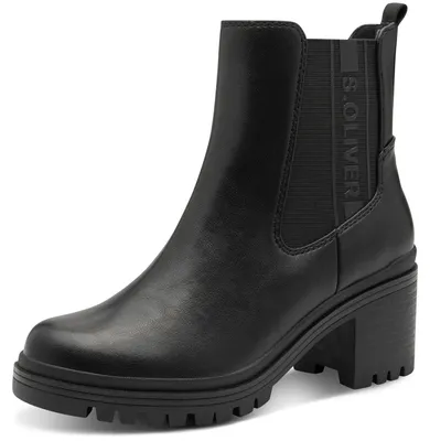 Zdjęcie produktu dla s.Oliver damskie buty do kostki Chelsea Boot z platformą i blokowym obcasem 5-25431-45, rozmiar:40 EU, kolor:Czarny
