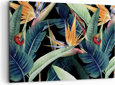 Produktbild von Bild auf Leinwand - Leinwandbild - Einteilig - Pflanze Tropisch Blume - 120x80cm - Wand Bild - Wanddeko - Wandbilder - Leinwanddruck - Bilder - Wanddekoration - Leinwand bilder - AA120x80-5093