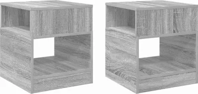 Immagine prodotto di vidaXL Tavolino laterale, 2 pezzi, Grigio Sonoma, 40,5 x 40 x 45 cm