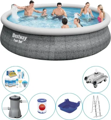 Zdjęcie produktu dla Basen Super Deal - Bestway Fast Set Rattan 457x107 cm - Okrągły