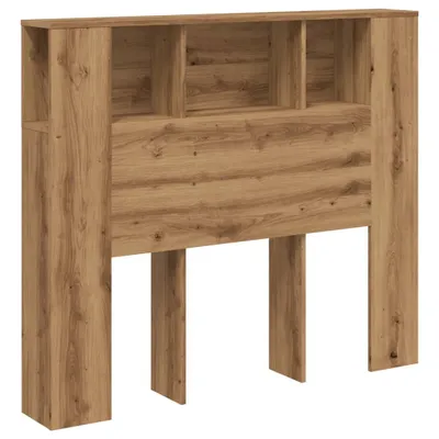 Obrázek produktu pro Čelo postele s úložným prostorem dub artisan 120x19x104,5 cm