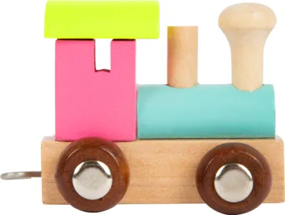 Produktbild von Small Foot Design Buchstabenzug aus Holz, Lokomotive, mehrfarbig (1 Stück)