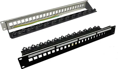 Immagine prodotto di ROLINE 19"-Keystone-Modulträger 24Ports geschirmt blank Clipbef. (26.11.0390)