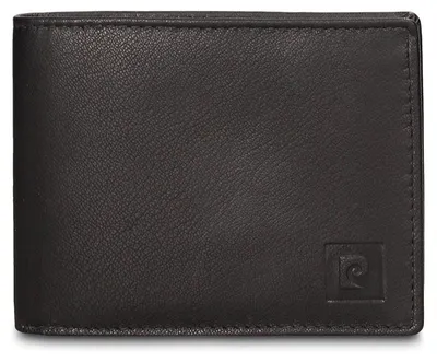 Image de Portefeuille pour homme Pierre Cardin, noir, en cuir véritable, compact et élégant
