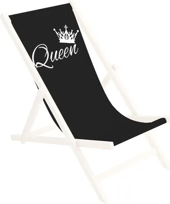 Produktbild von Ersatz-Stoffbezug 131x44 cm Wechselbarer Liegestuhl Stoffbezug 100% Polyester für Holz-Liegestuhl Klappliegestuhl Motiv Schwarz Queen  [119]