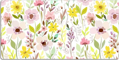 Produktbild von Schreibtischmatte Tischunterlage 100x50 cm Mauspad - Farbenfrohe Blumen